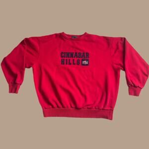 90'S CINABARR HILLS RED CREWNECK